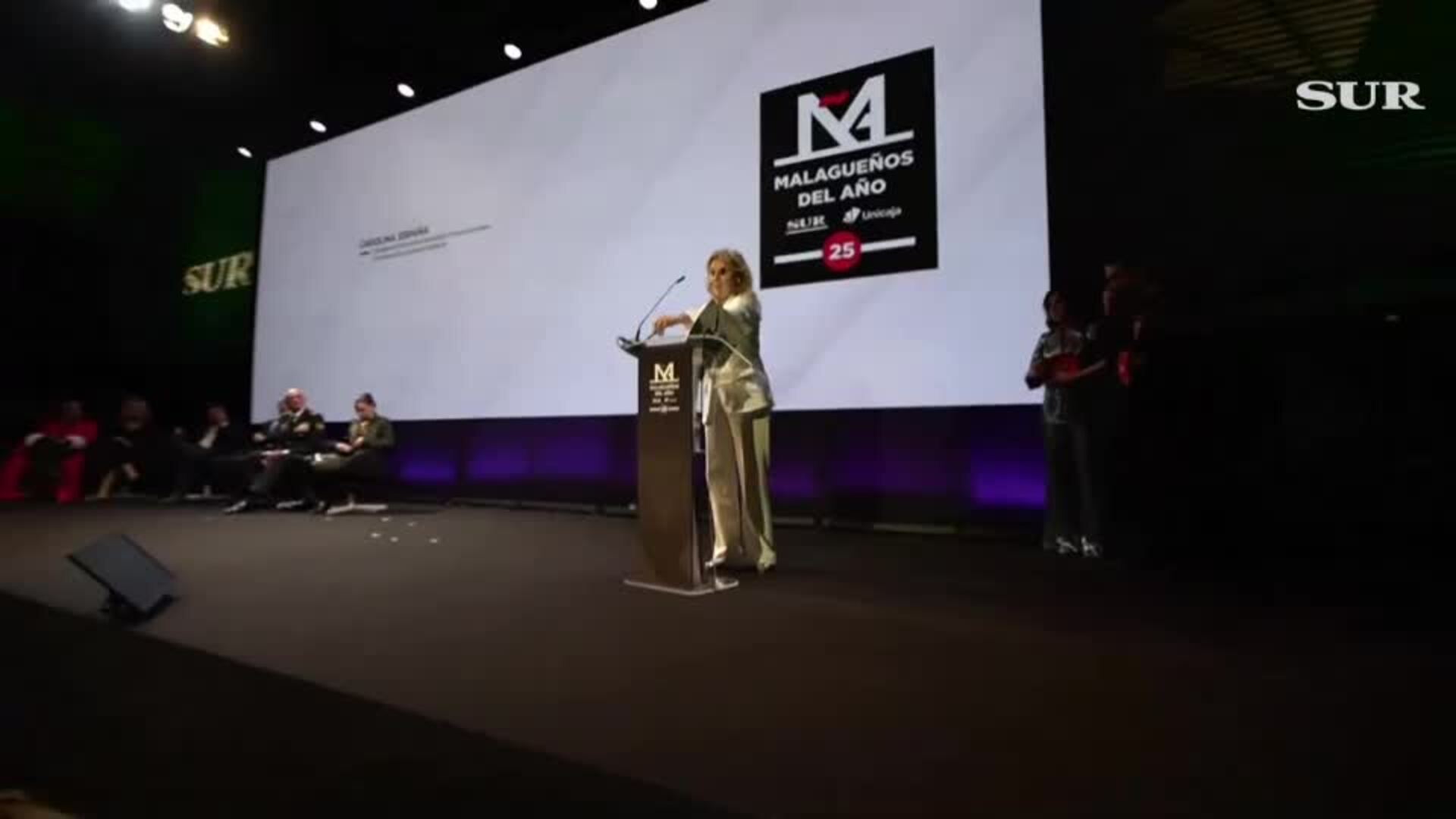 Carolina España, consejera de Economía y Hacienda de la Junta de Andalucía, clausura los Premios SUR Malagueños del Año 2024