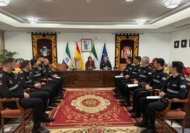 Toma de posesión de los nuevos policías.
