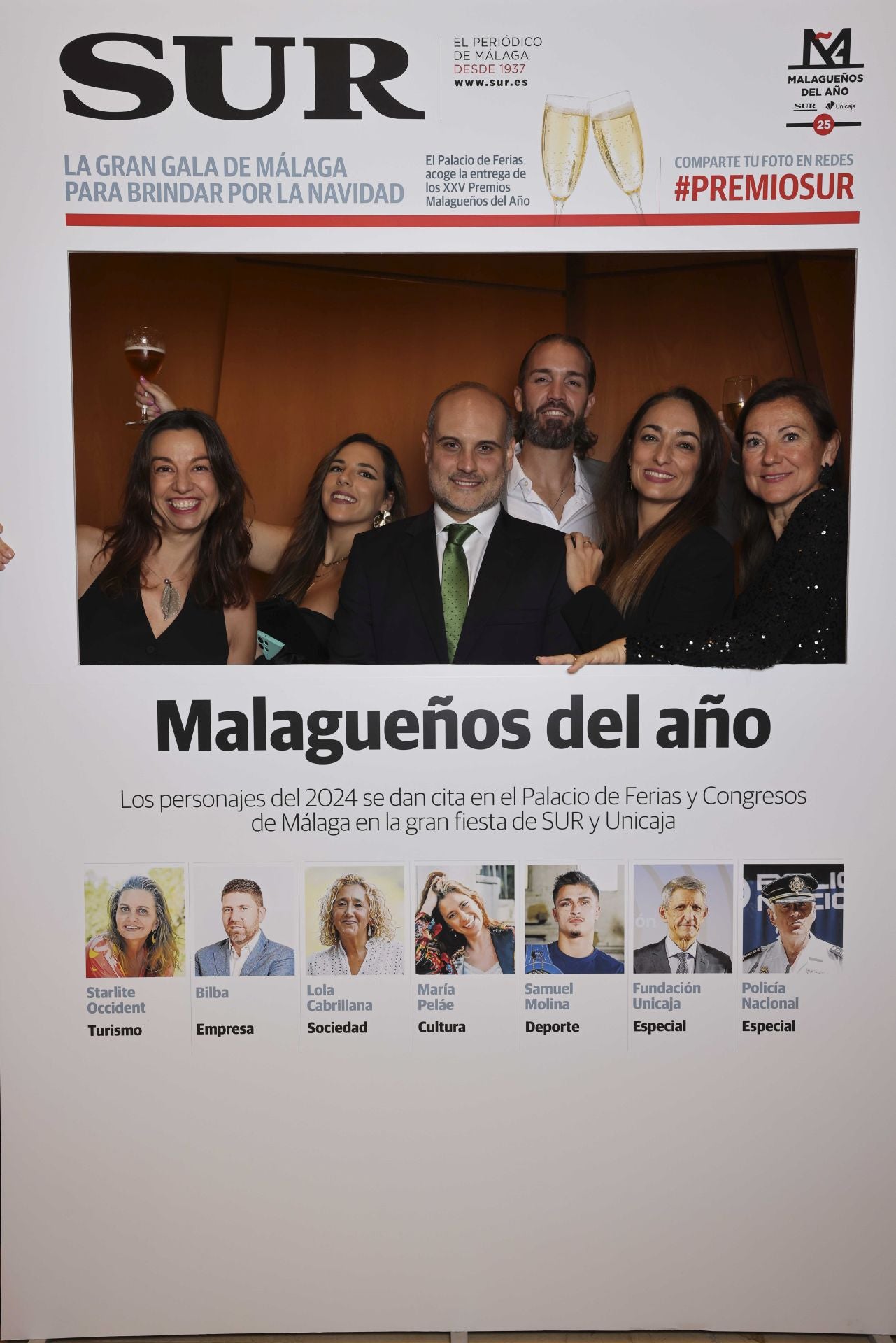 Las portadas de los invitados a los Premios Malagueños del Año 2024