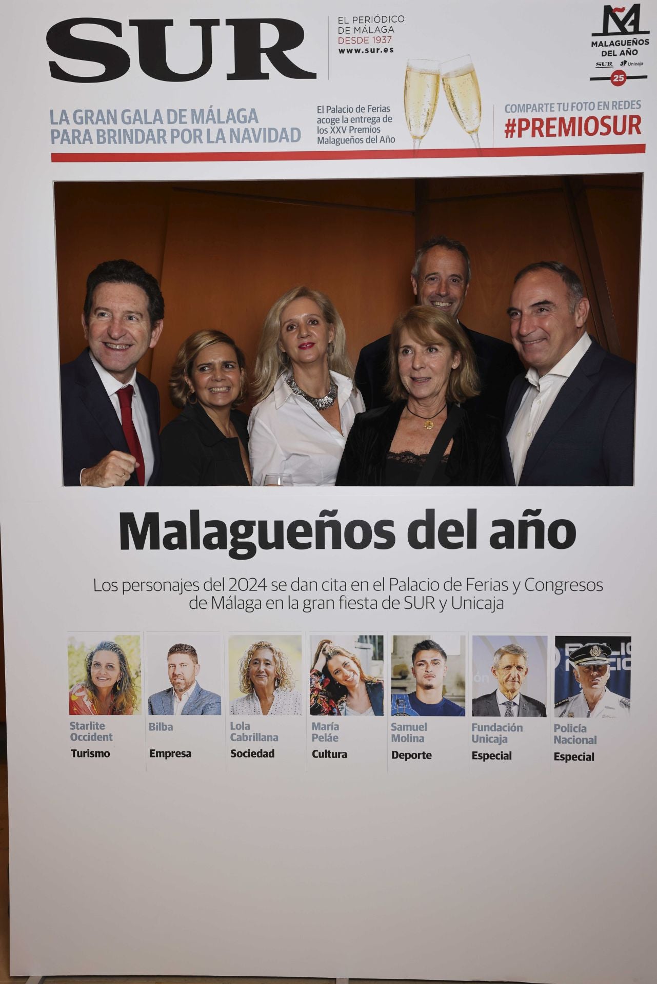 Las portadas de los invitados a los Premios Malagueños del Año 2024