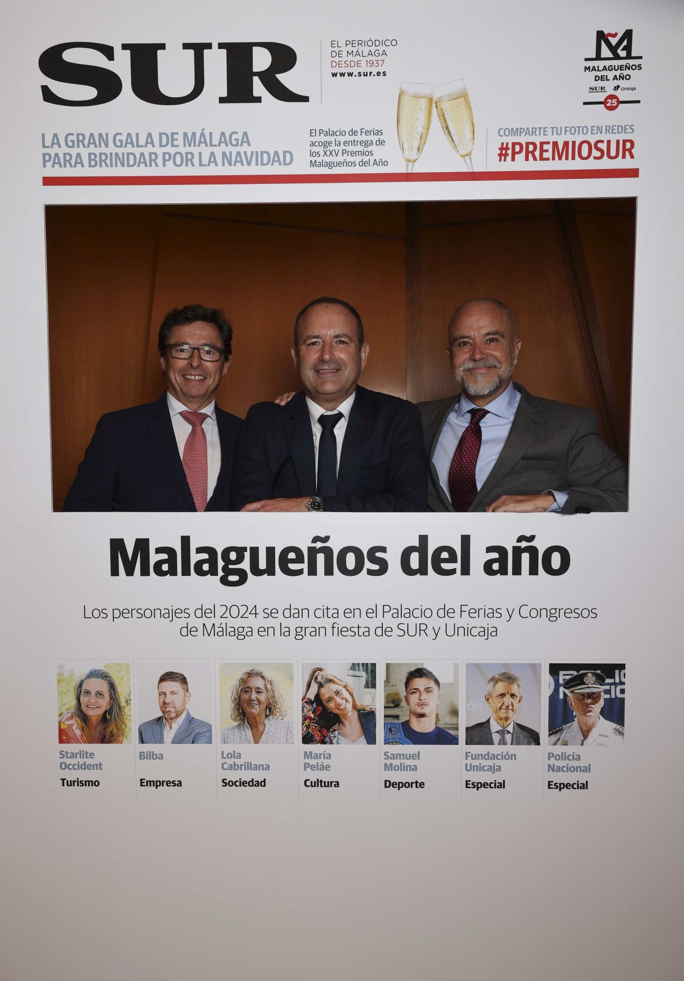 Las portadas de los invitados a los Premios Malagueños del Año 2024