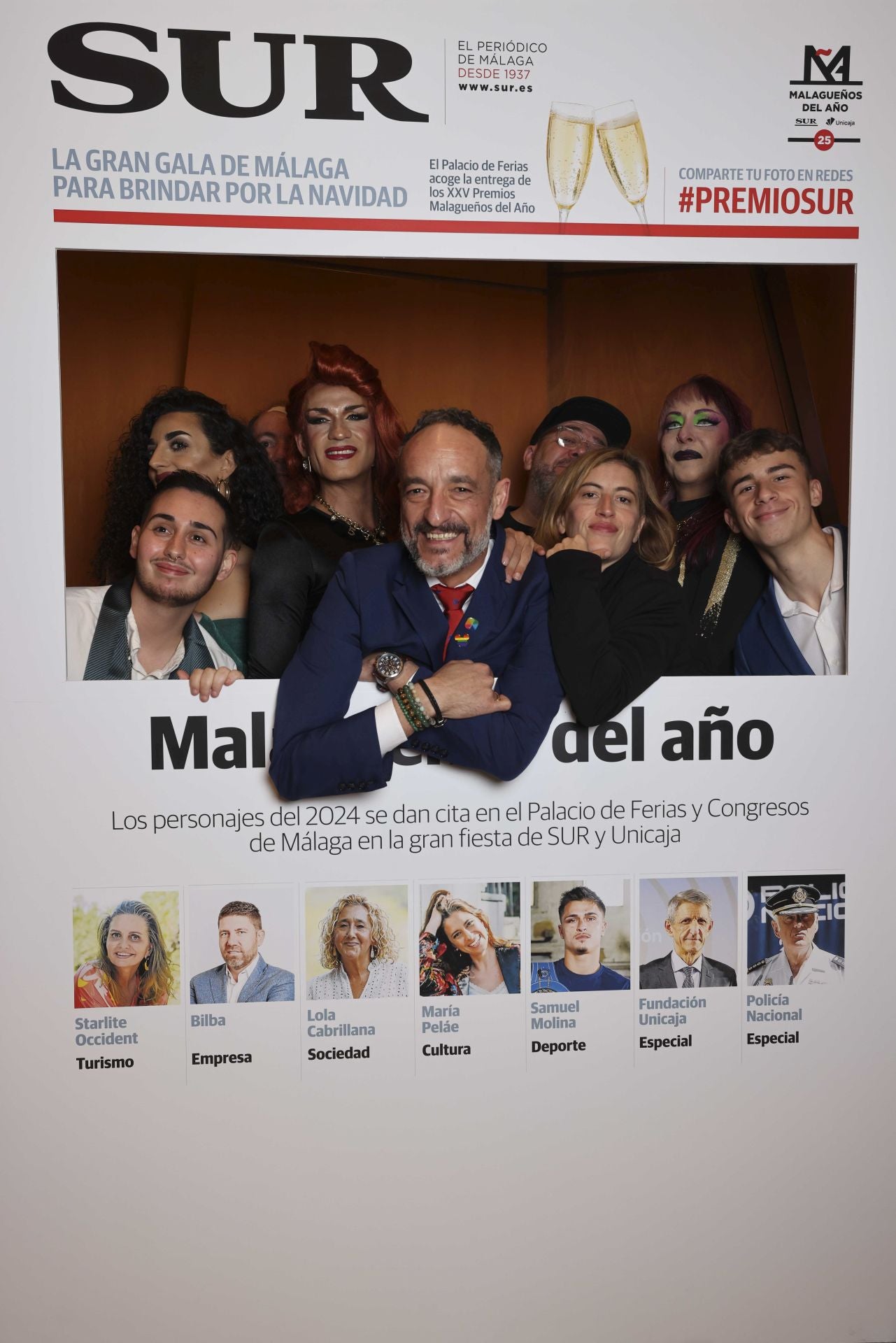 Las portadas de los invitados a los Premios Malagueños del Año 2024
