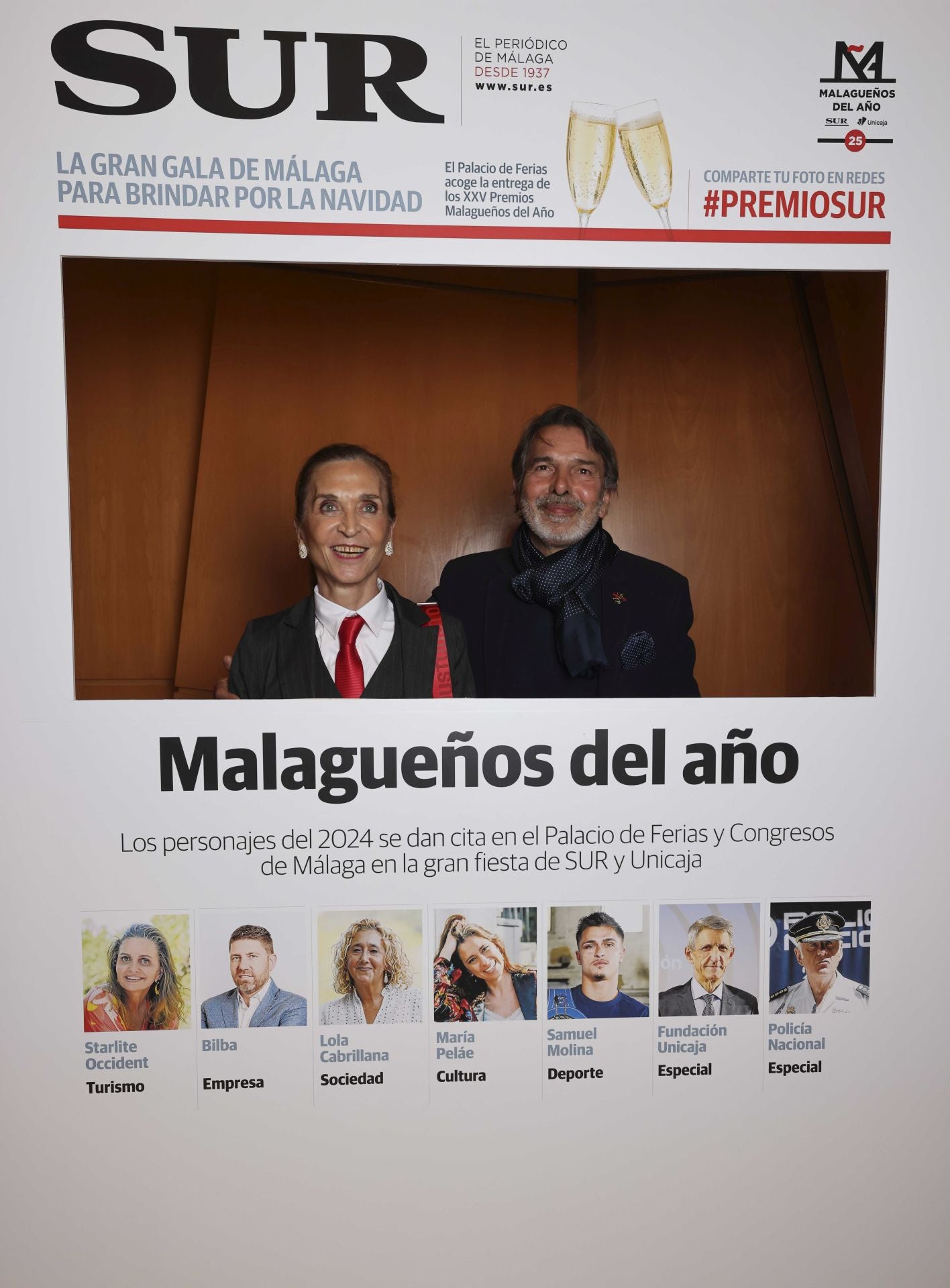 Las portadas de los invitados a los Premios Malagueños del Año 2024