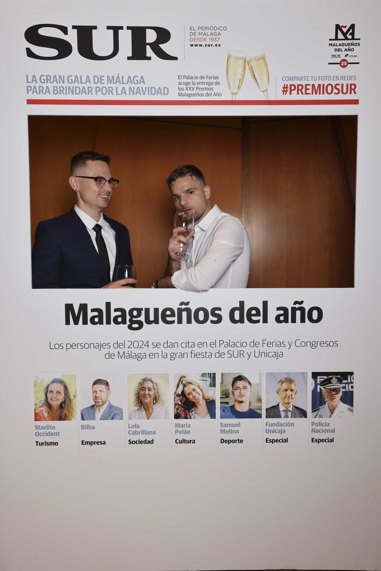 Las portadas de los invitados a los Premios Malagueños del Año 2024