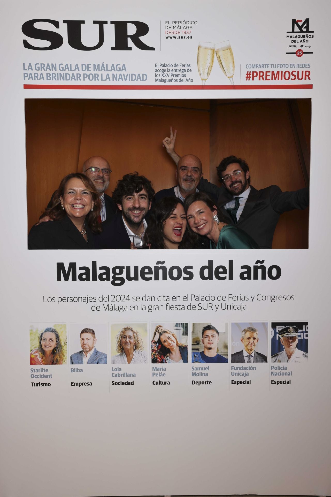 Las portadas de los invitados a los Premios Malagueños del Año 2024