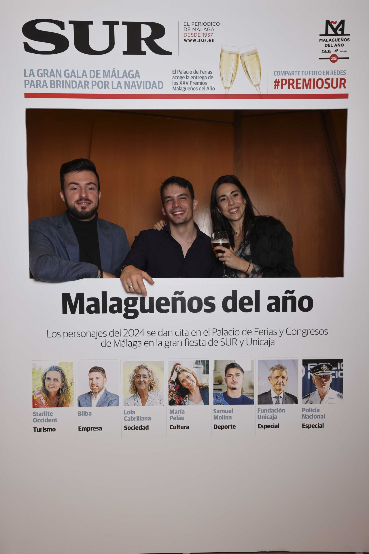 Las portadas de los invitados a los Premios Malagueños del Año 2024