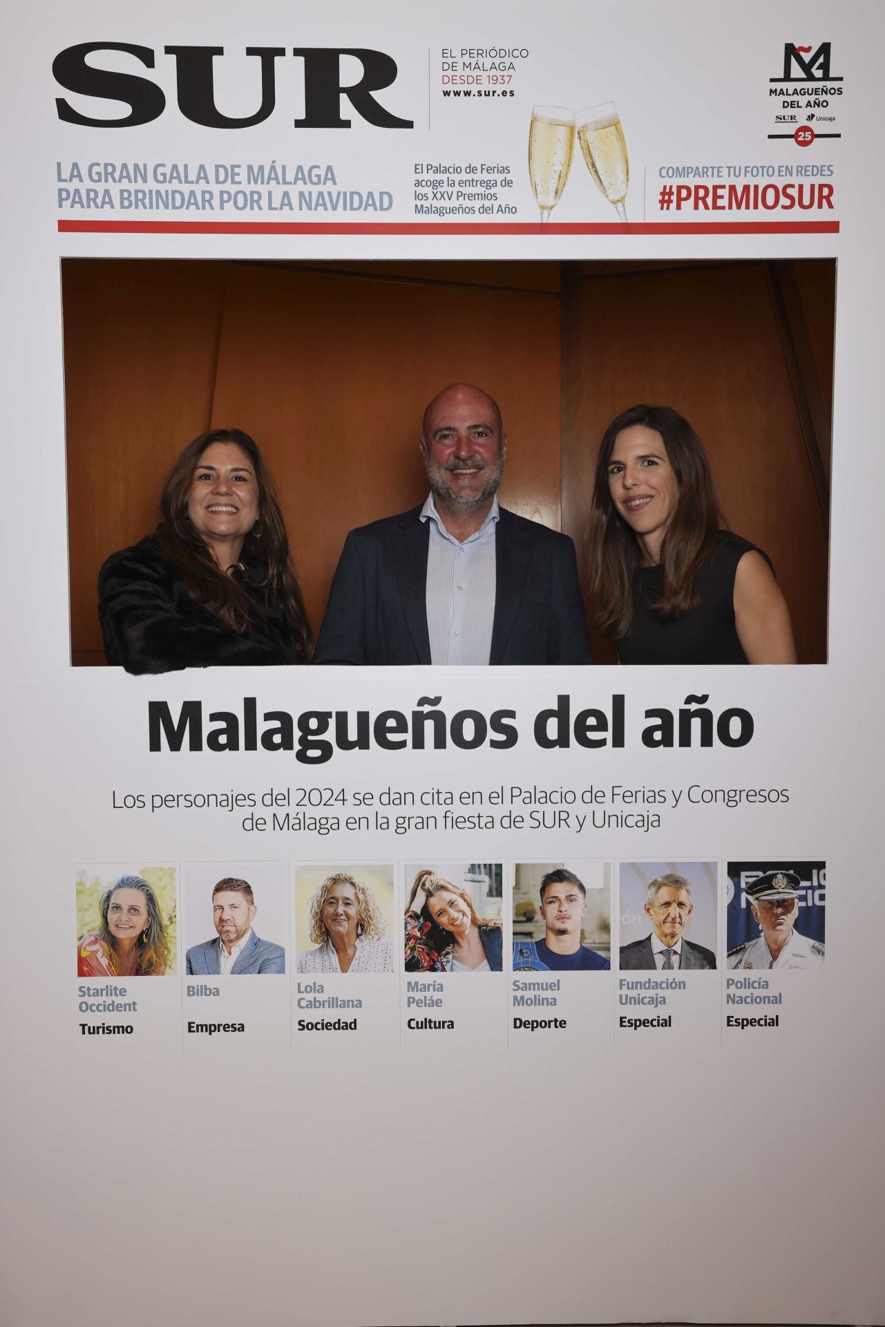 Las portadas de los invitados a los Premios Malagueños del Año 2024
