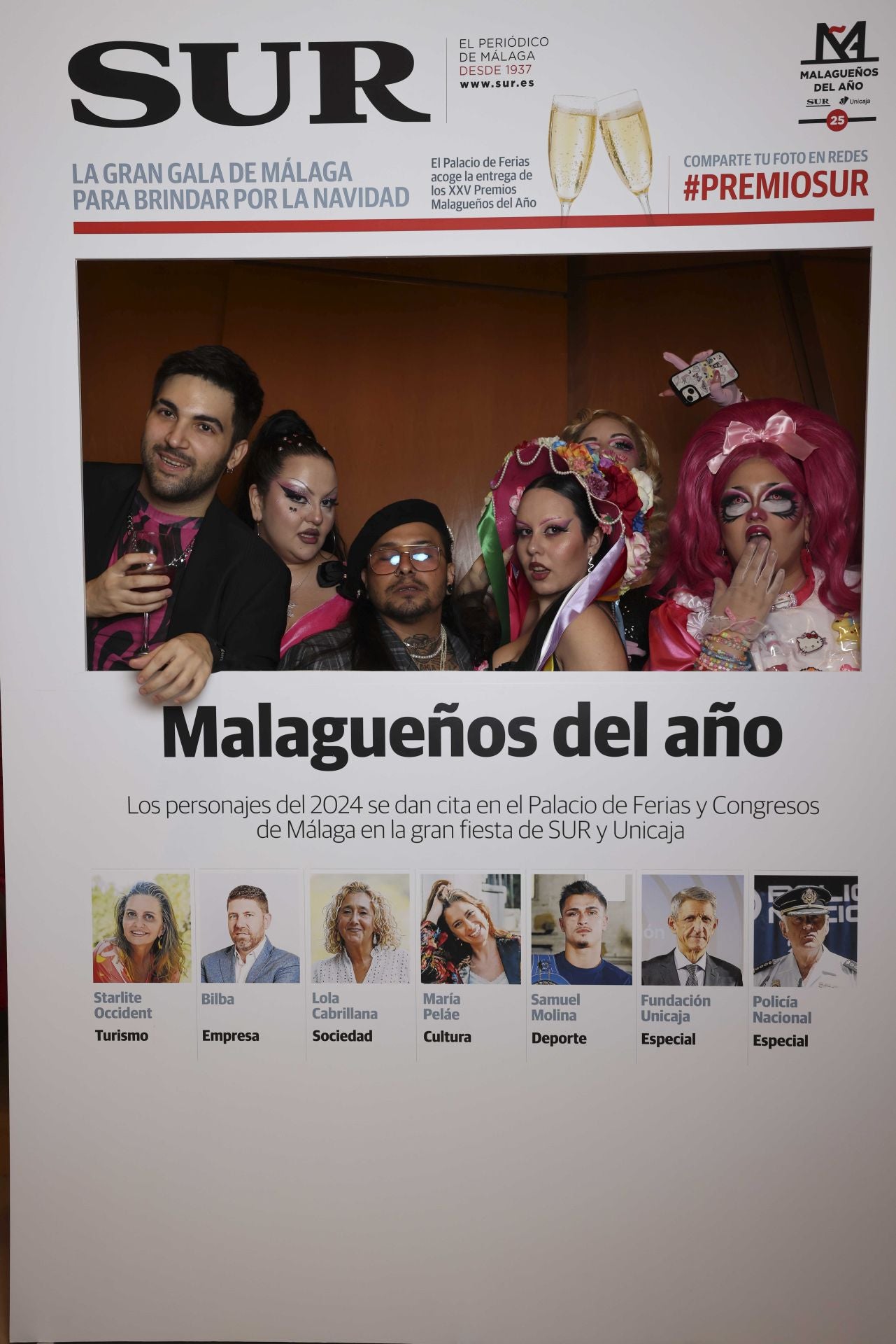 Las portadas de los invitados a los Premios Malagueños del Año 2024