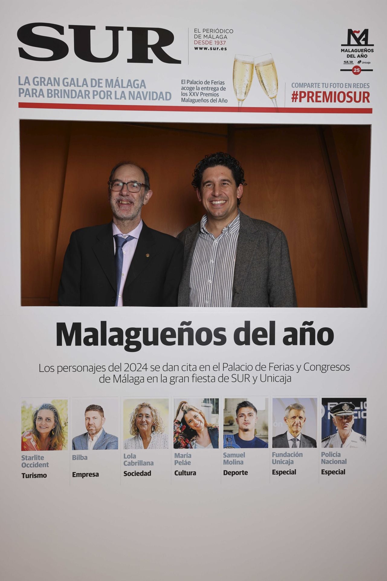 Las portadas de los invitados a los Premios Malagueños del Año 2024
