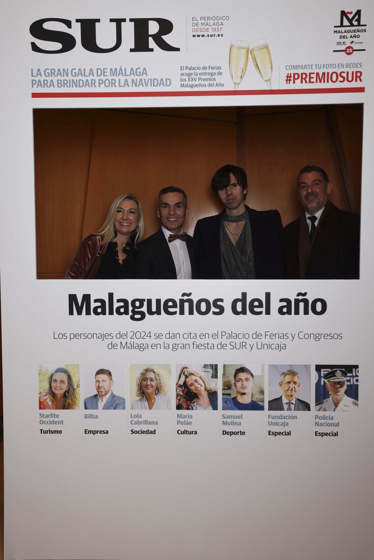 Las portadas de los invitados a los Premios Malagueños del Año 2024