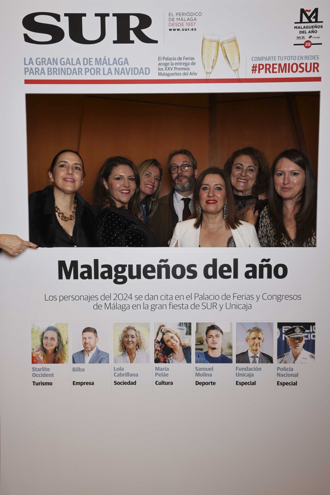 Las portadas de los invitados a los Premios Malagueños del Año 2024