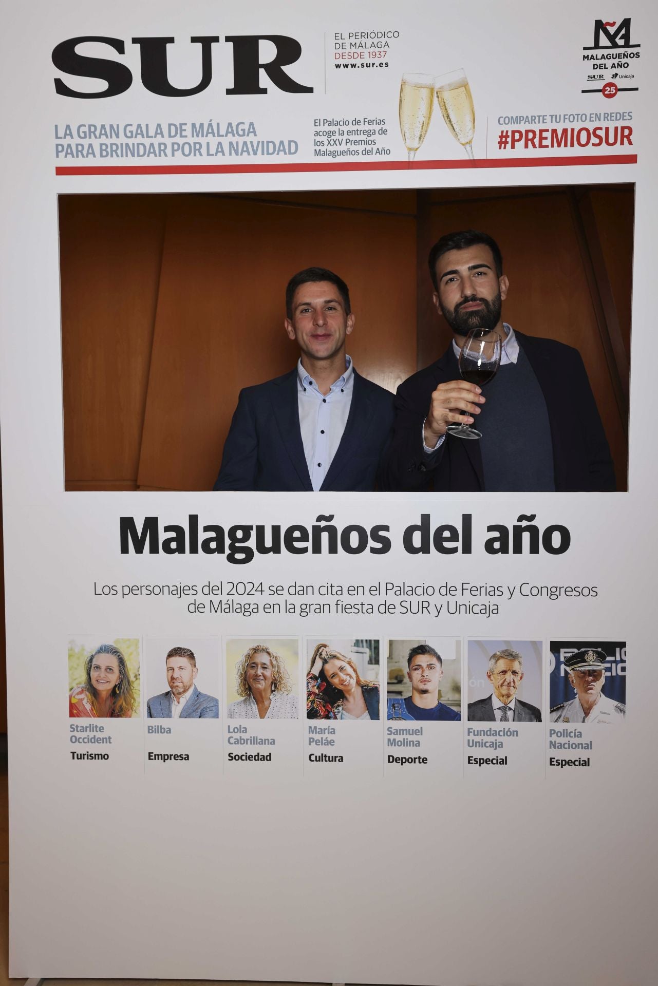 Las portadas de los invitados a los Premios Malagueños del Año 2024