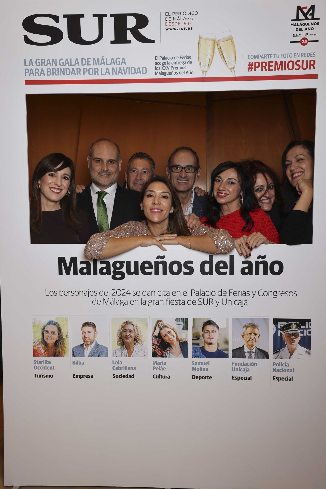 Las portadas de los invitados a los Premios Malagueños del Año 2024