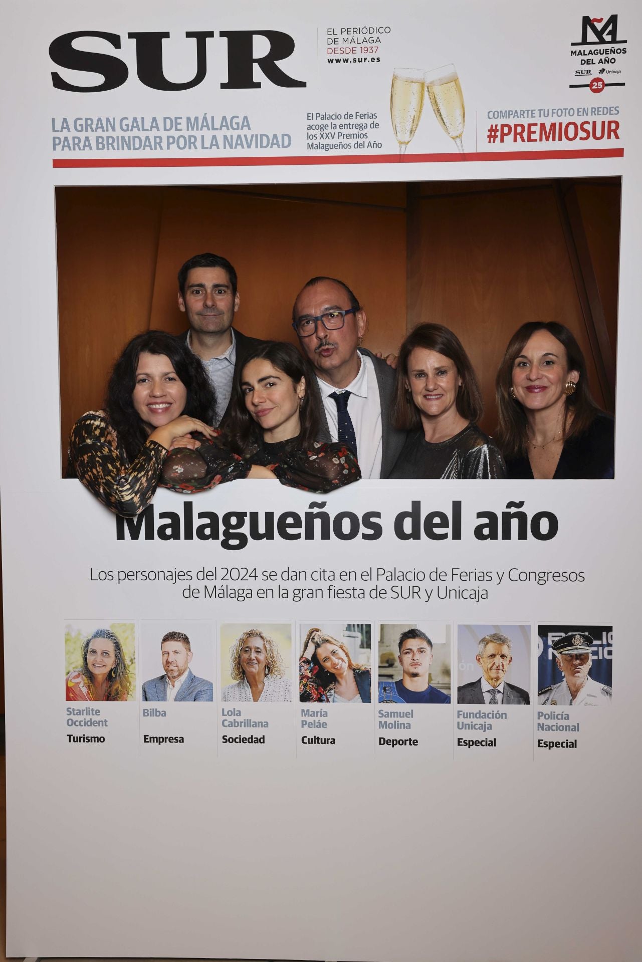 Las portadas de los invitados a los Premios Malagueños del Año 2024