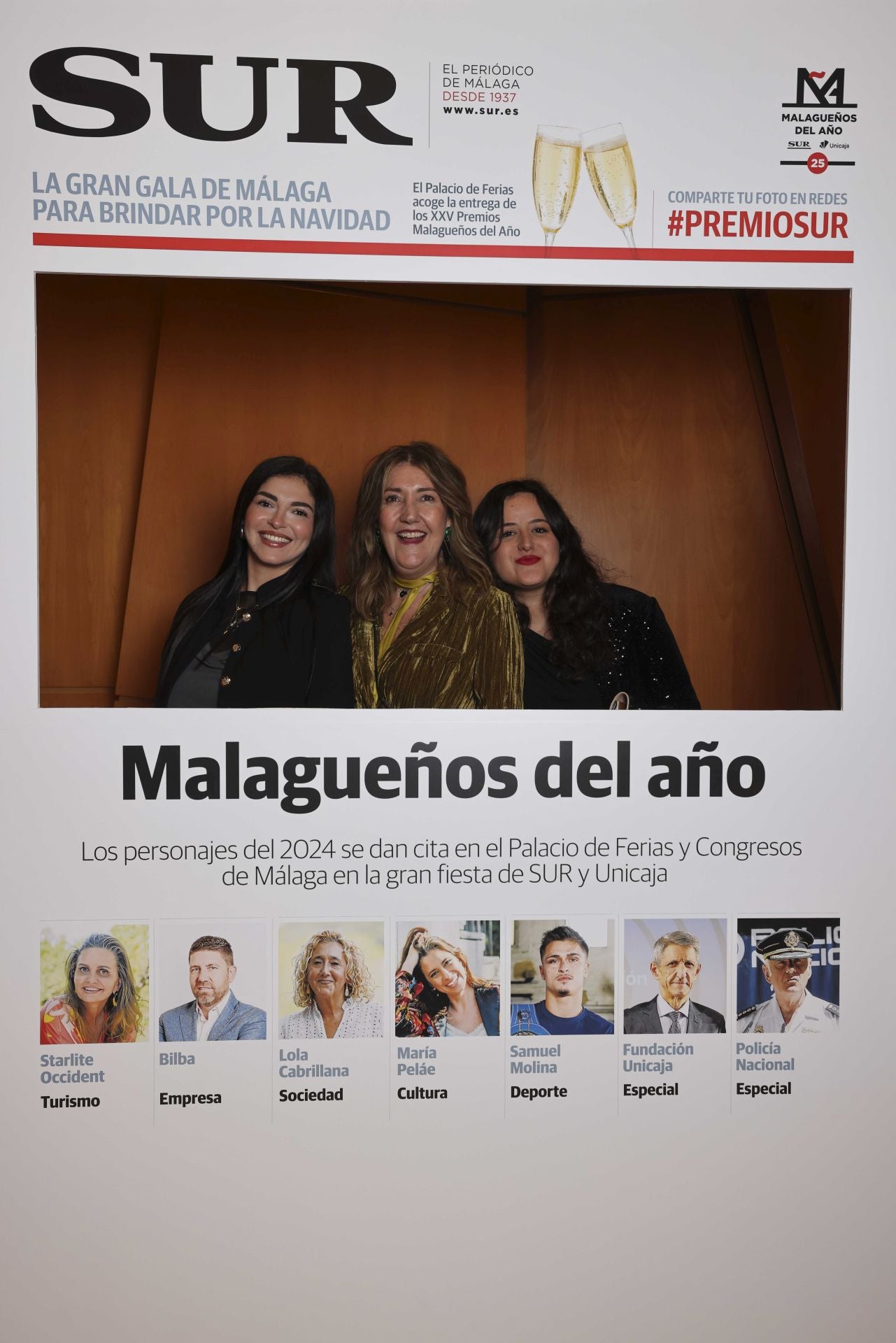 Las portadas de los invitados a los Premios Malagueños del Año 2024