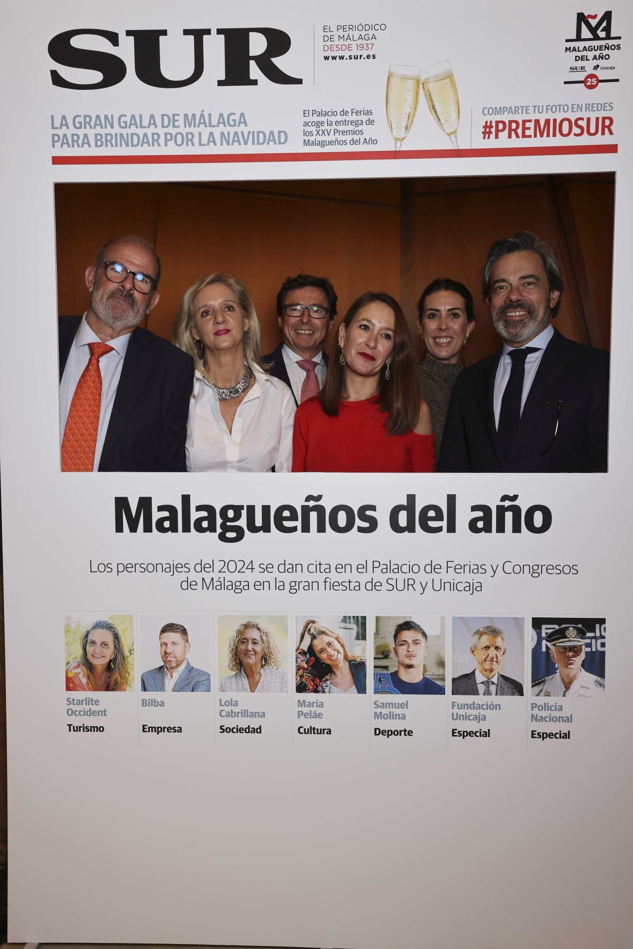 Las portadas de los invitados a los Premios Malagueños del Año 2024