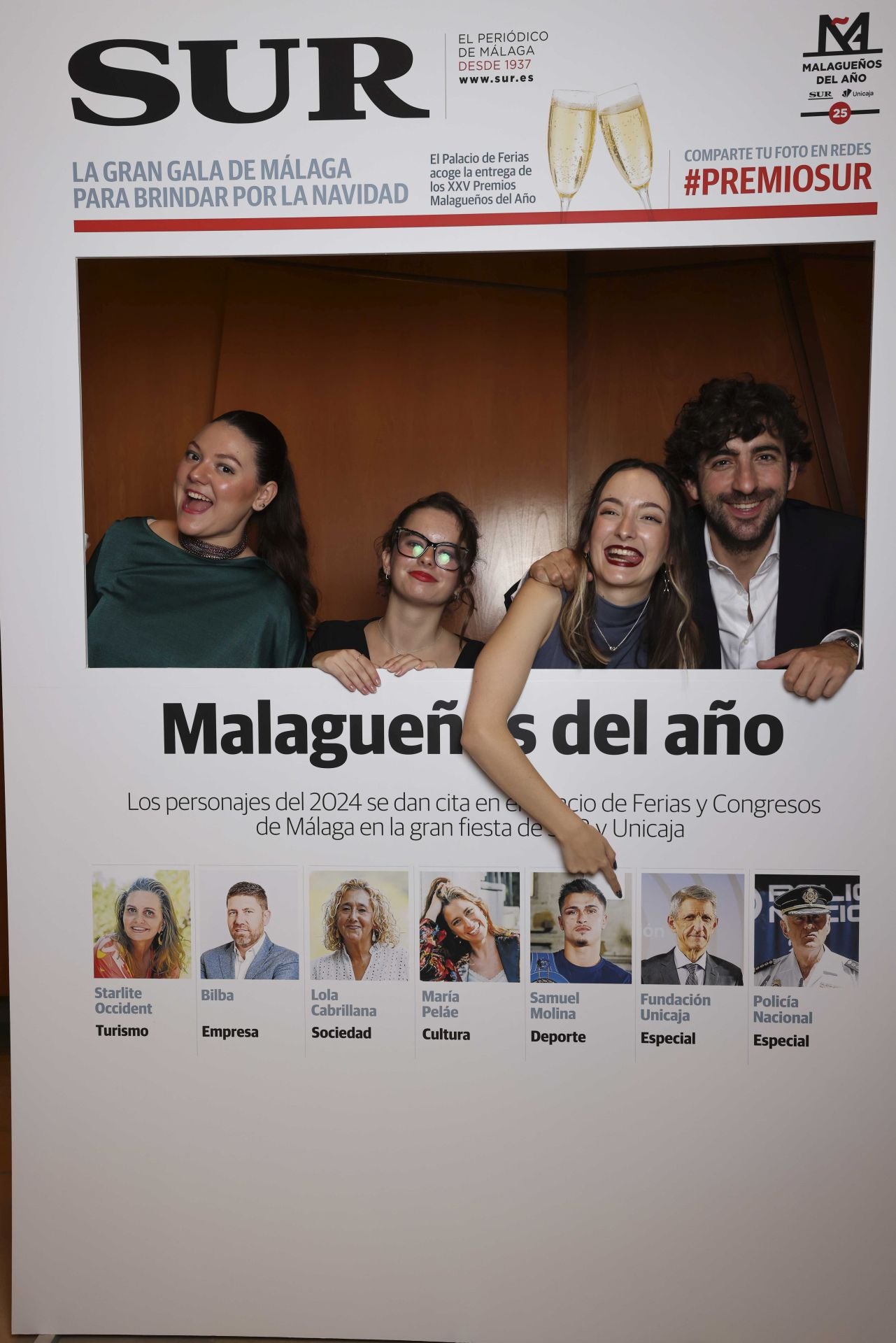 Las portadas de los invitados a los Premios Malagueños del Año 2024