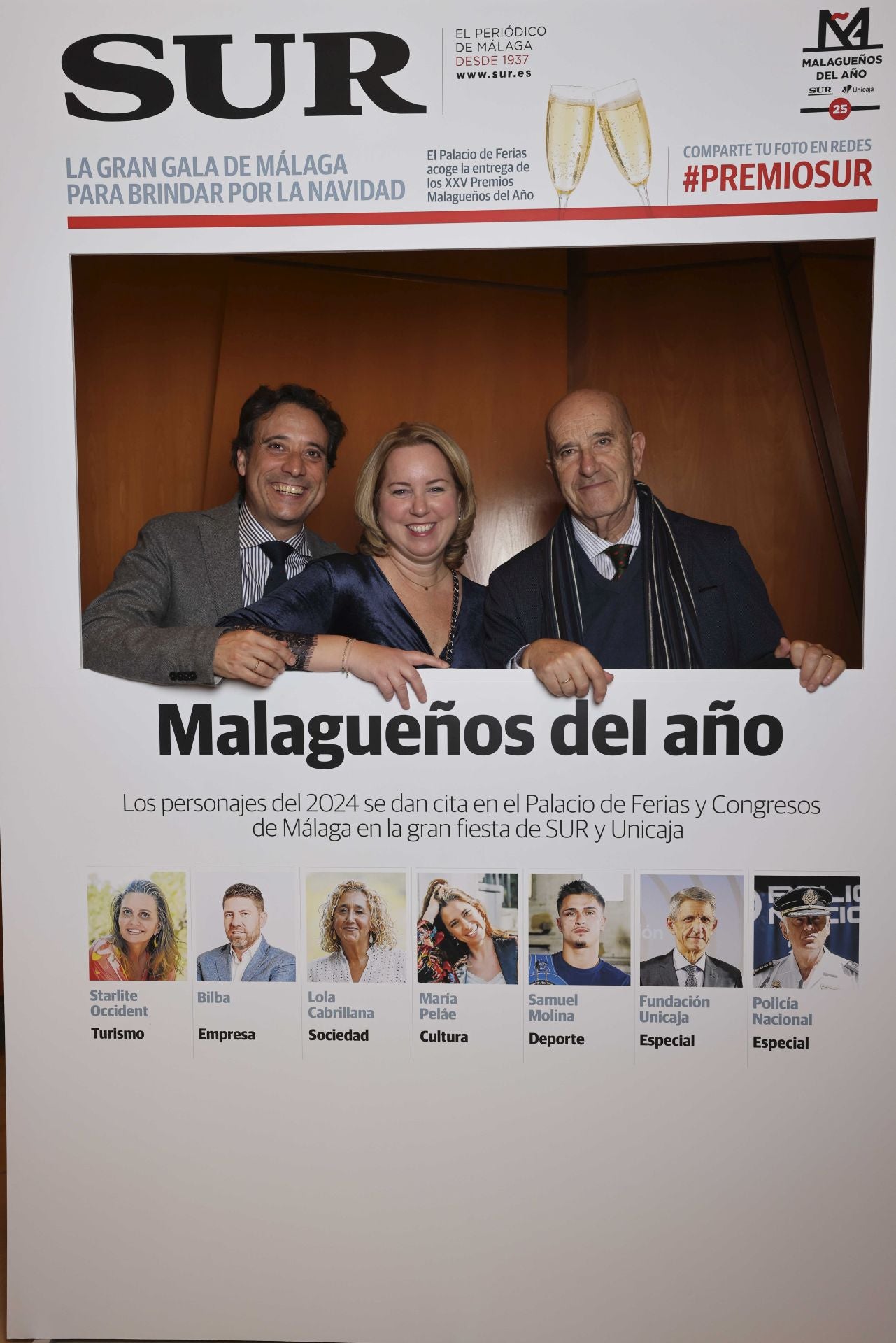 Las portadas de los invitados a los Premios Malagueños del Año 2024