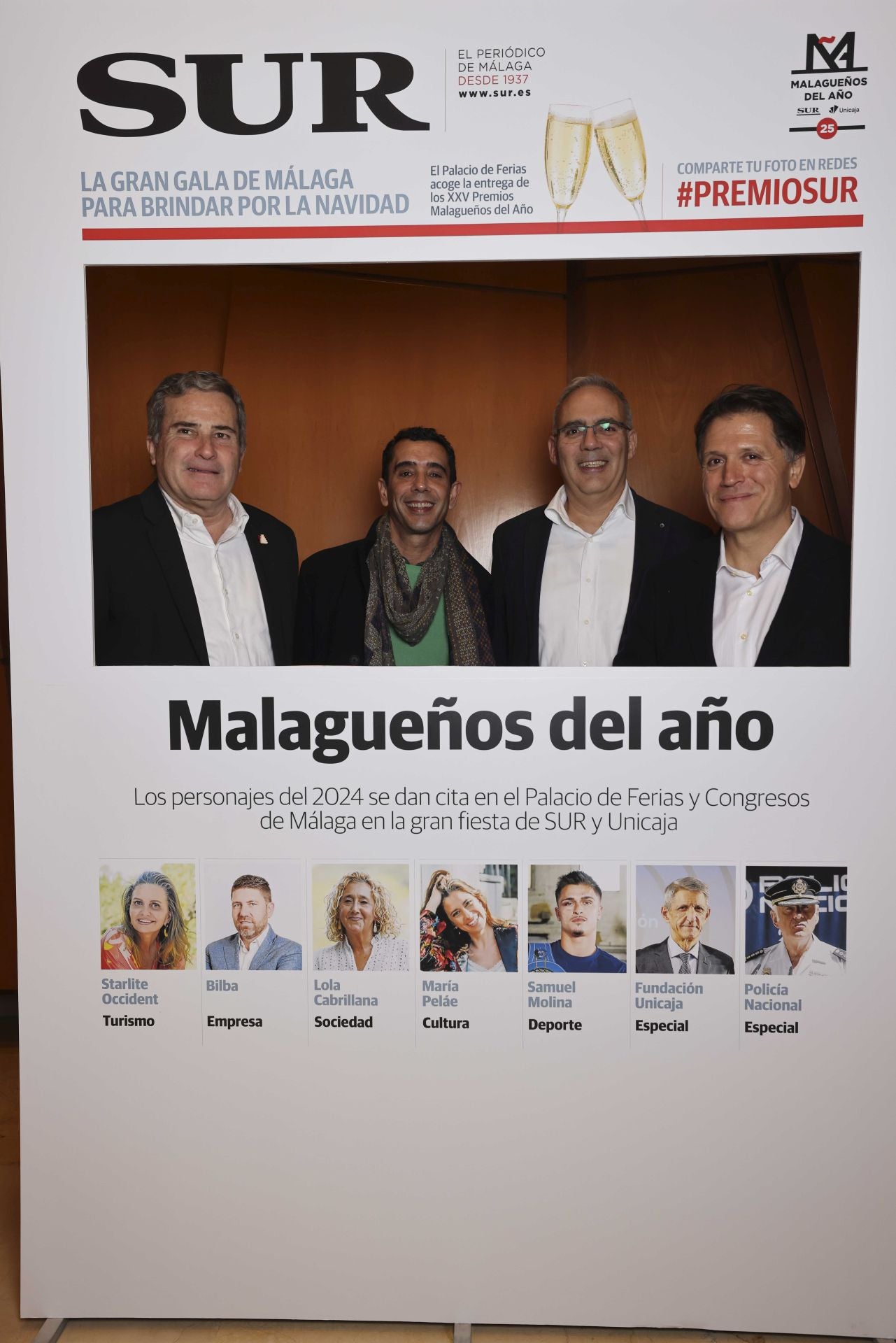 Las portadas de los invitados a los Premios Malagueños del Año 2024