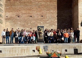 Integrantes de los colectivos locales, en el acto celebrado este pasado sábado en Vélez-Málaga.