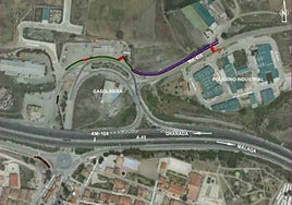 Planos de las obras de acceso al Polígono Industrial 'La Huerta'.