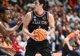 Rubén Domínguez, durante el partido contra el Leyma Coruña.