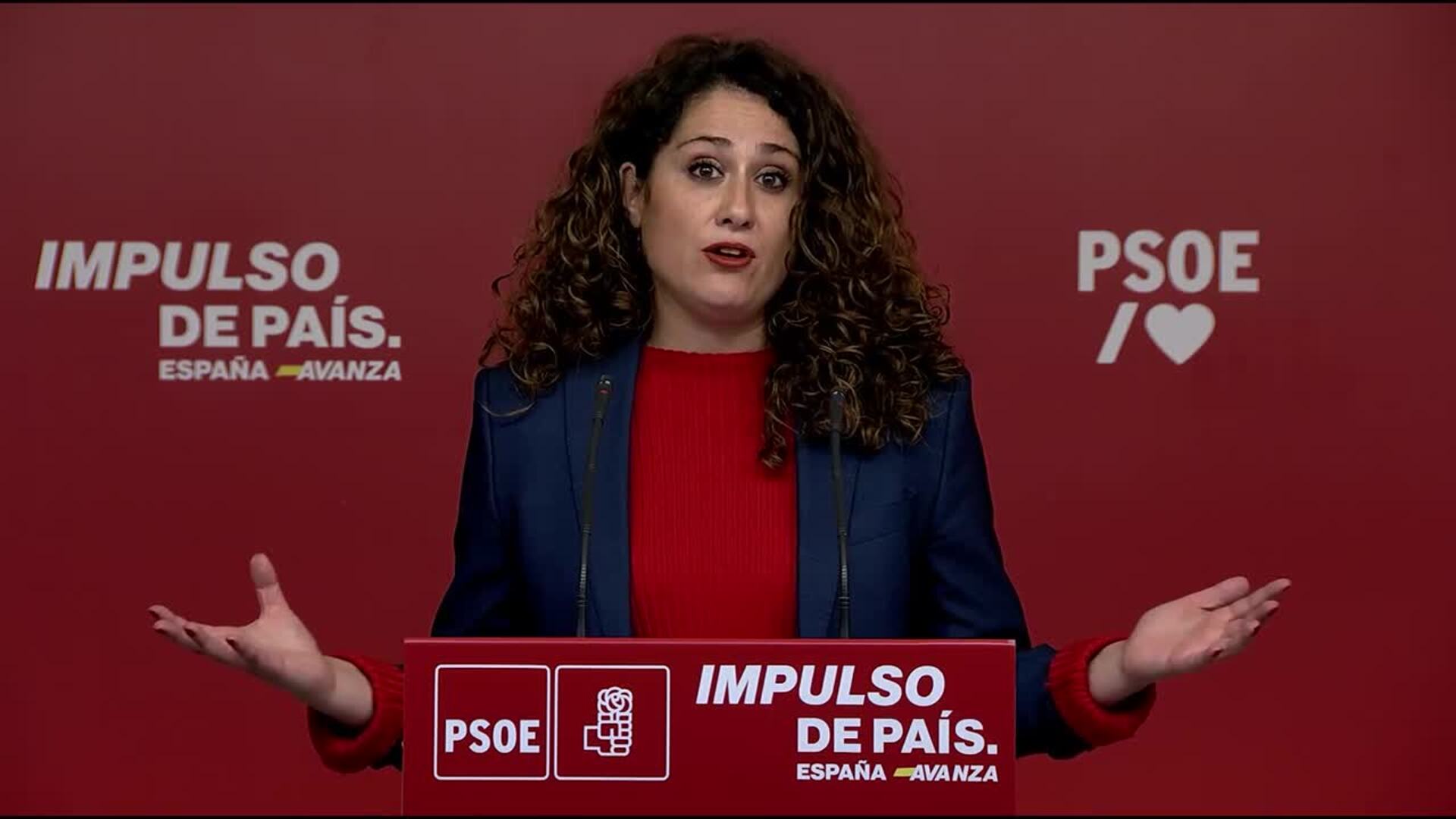 Enma López (PSOE) dice que el PP "es el primer partido de España condenado por corrupción"