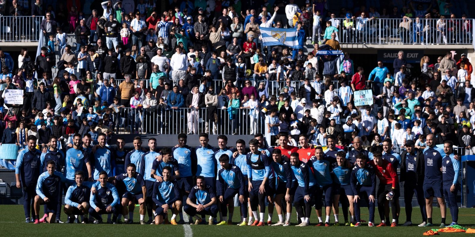 Entrenamiento a puertas abiertas del Málaga