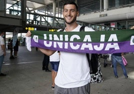 Marcio Spissu, en su llegada a Málaga el 11 de agosto de 2021 para fichar por el Unicaja.