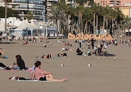 Vista de la playa de La Malagueta este jueves.