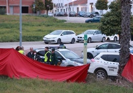 La Guardia Civil en el lugar del crimen del joven en el municipio sevillano de Gerena.