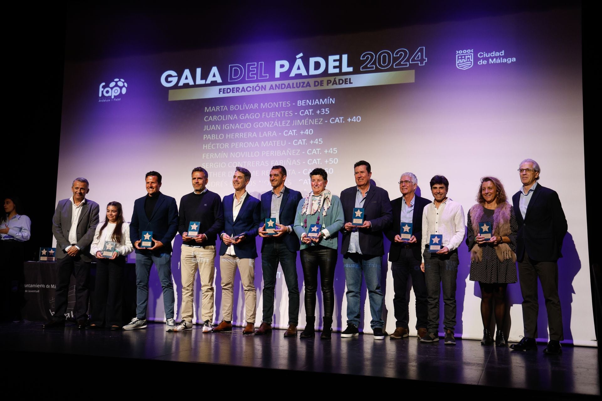 Gala de Premios 2024 de la Federación Andaluza de Pádel en Málaga