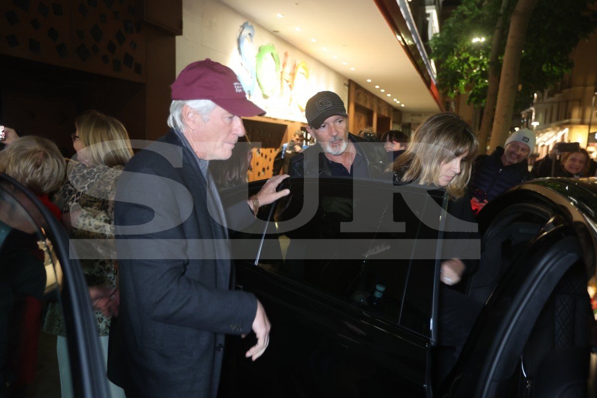 Richard Gere, en Málaga con Antonio Banderas para ver &#039;Gypsy&#039; en Málaga