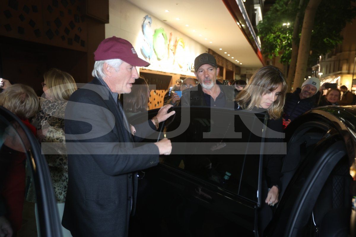 Richard Gere, en Málaga con Antonio Banderas para ver &#039;Gypsy&#039; en Málaga