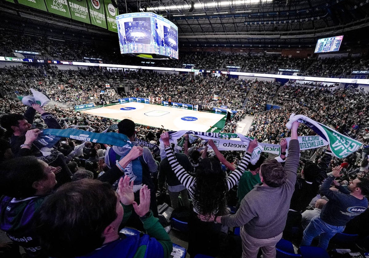 Imagen del Palacio de los Deportes en el último partido de Liga.