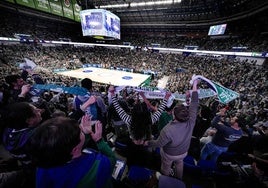 Imagen del Palacio de los Deportes en el último partido de Liga.