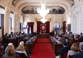 Vista general del salón de plenos durante la celebración del debate.