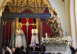 La Virgen de la Victoria se acercó a la capilla del Cautivo.