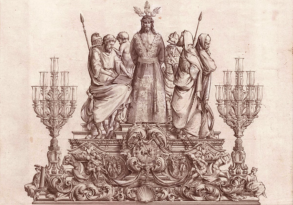 El nuevo trono de la Sentencia sigue un diseño del escultor malagueño Ruiz Montes.