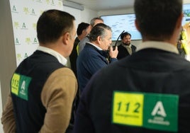 El consejero Antonio Sanz, durante la activación de la red.