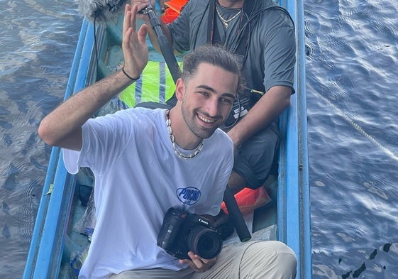 Jorge Pérez, estudiante de la UMA en su viaje a Camboya.