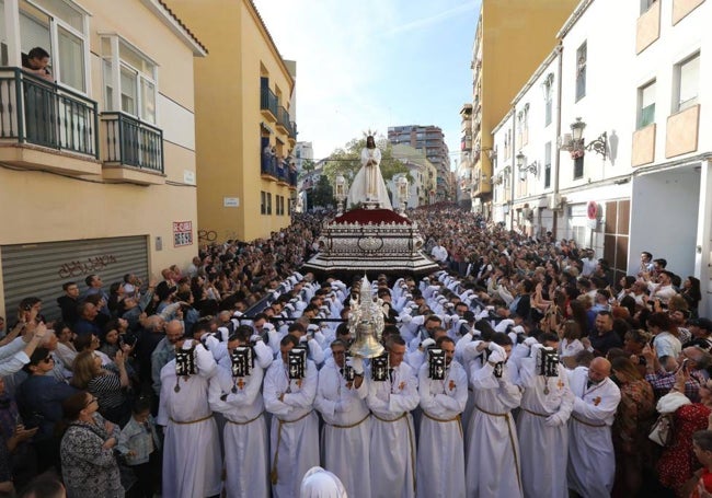 El Señor de Málaga, en su trono procesional.