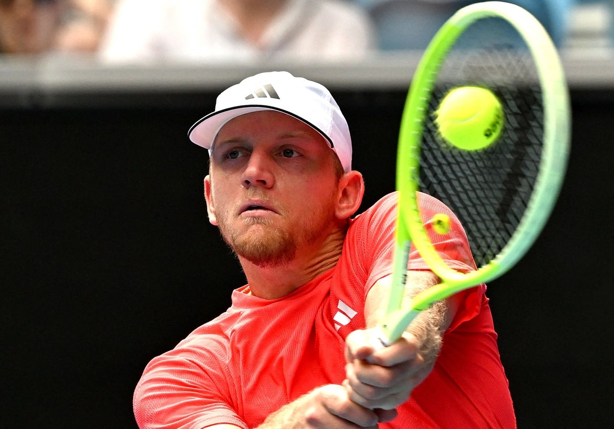 Alejandro Davidovich, en su último partido, en el Abierto de Australia.