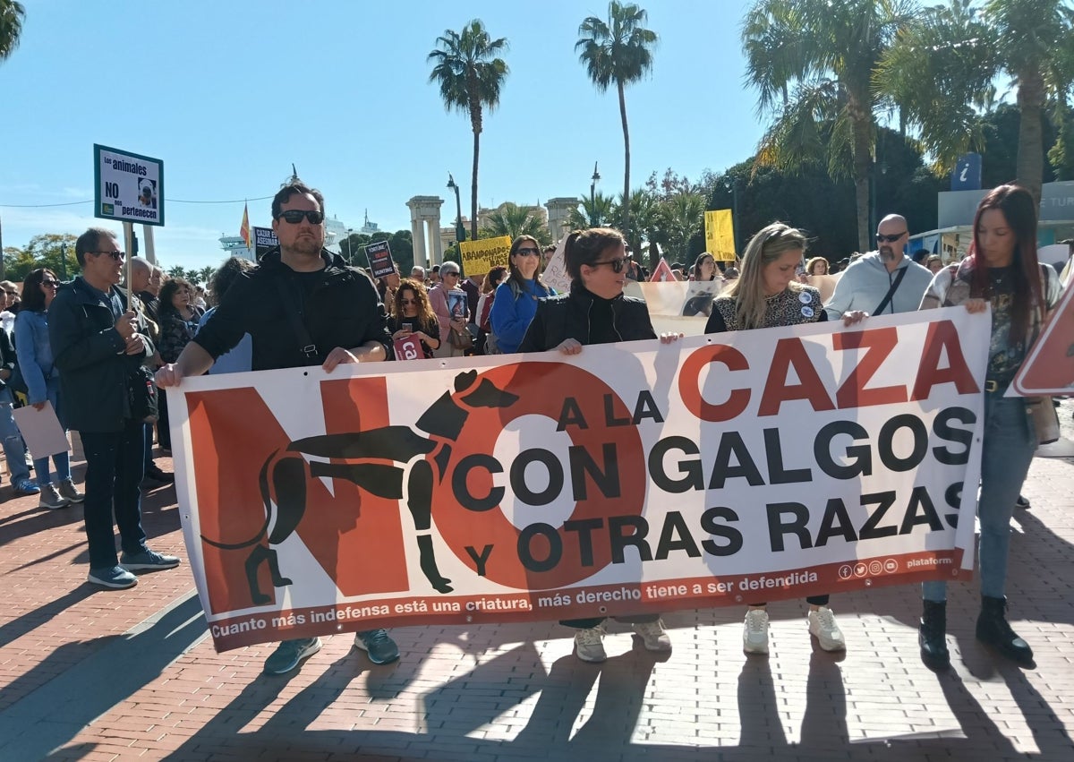 Imagen secundaria 1 - Cientos de personas dicen no a la caza en Málaga: «La voz de los que no tienen»