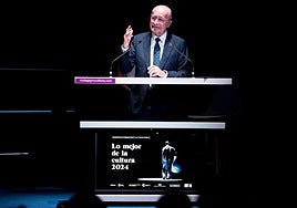 El alcalde de Málaga, Francisco de la Torre, en la presentación el pasado miércoles del Observatorio de la Cultura.