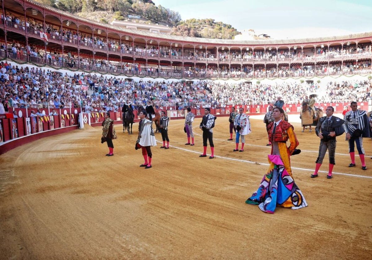 Imagen de archivo de un paseíllo en la Corrida Picassiana.