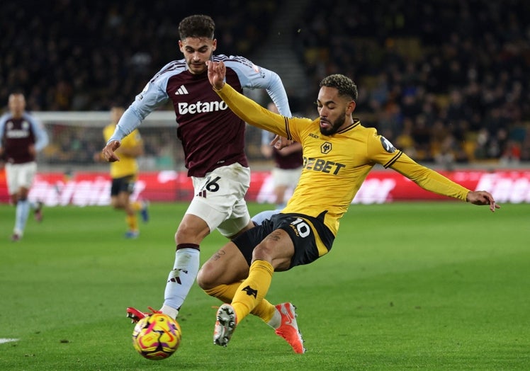 Andrés García, en su estreno con el Aston Villa ante Cunha.