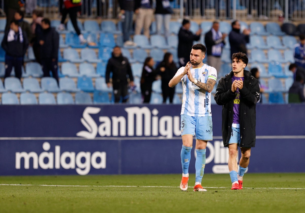 Álex Pastor agradece el cariño de La Rosaleda tras el empate frente al Levante.