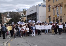 Concentración de funcionarios en defensa de Muface ante la Subdelegación del Gobierno en Málaga, hace unas semanas.