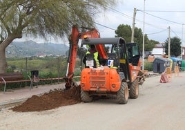 Obras de mejoras hídricas en El Sexmo de Cártama.